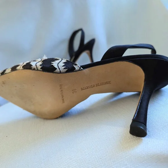 Manolo Blahnik B/W heels - Picture 2 of 8